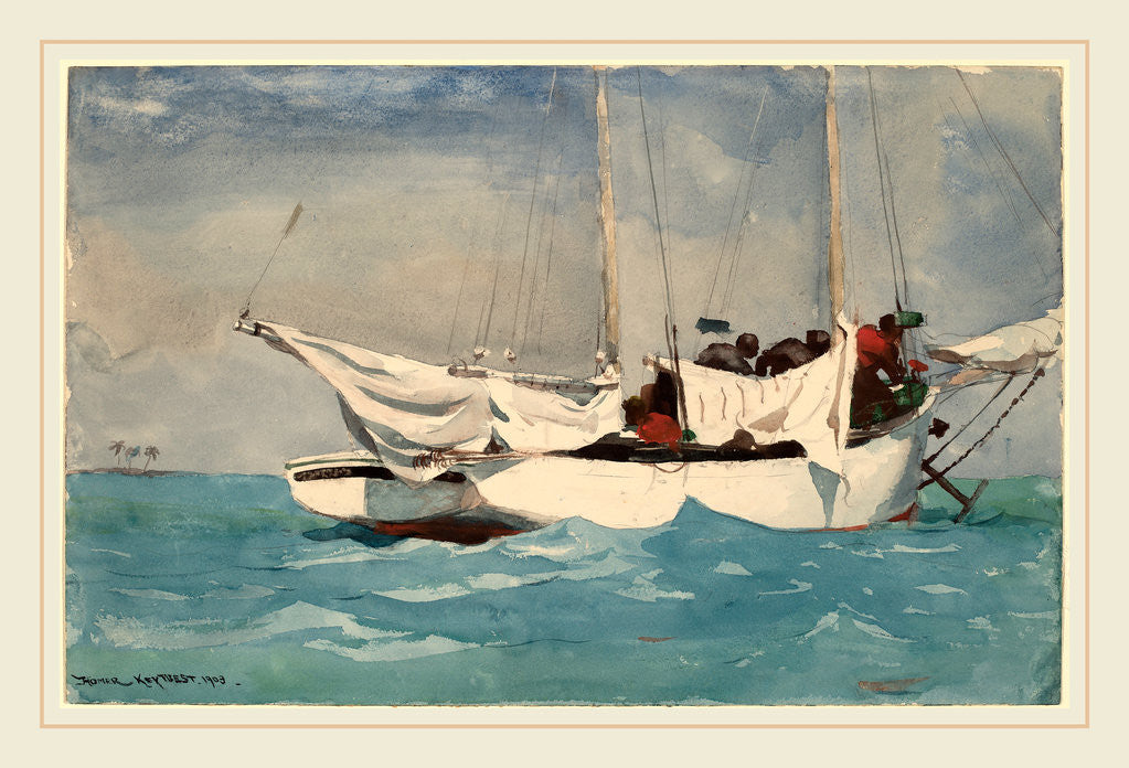 Detail of Key West, Hauling Anchor by Winslow Homer