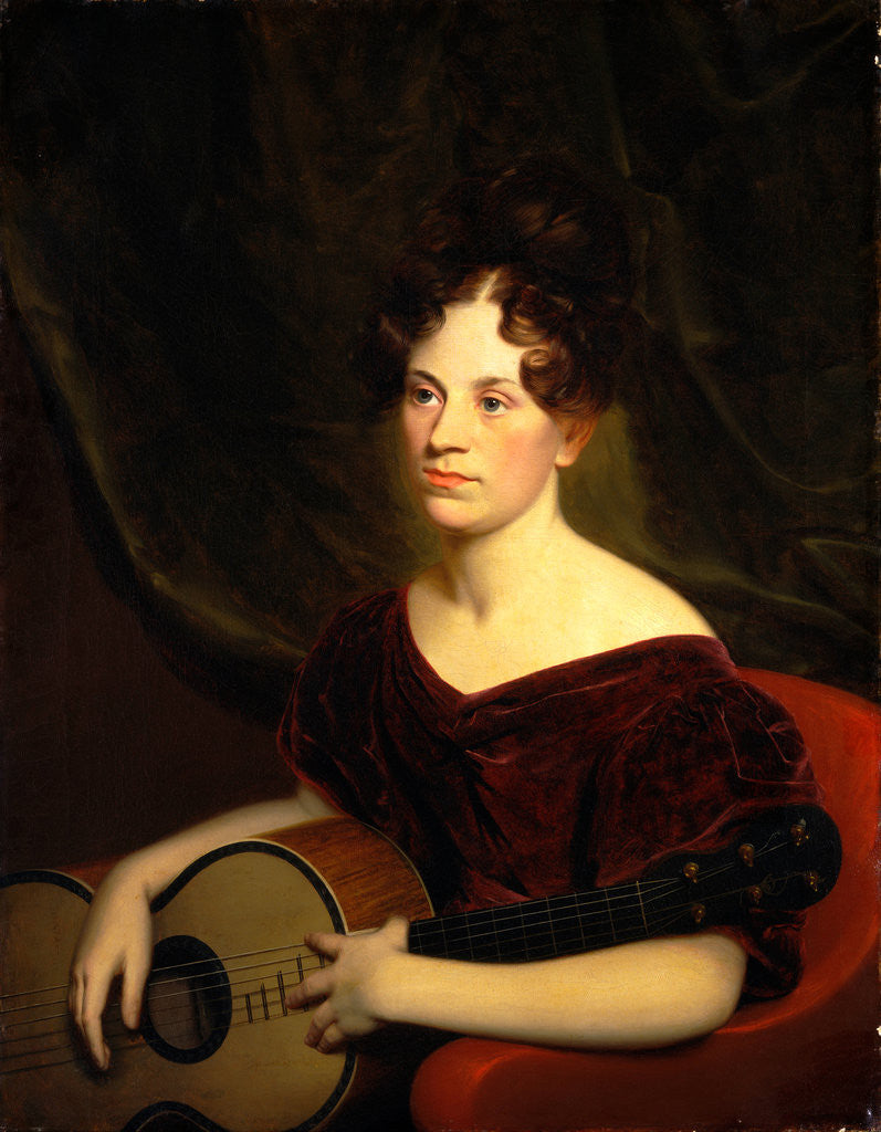 Detail of Cora Livingston, c. 1833 by Charles Cromwell Ingham