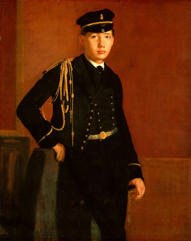 Detail of Achille De Gas in the Uniform of a Cadet by Edgar Degas