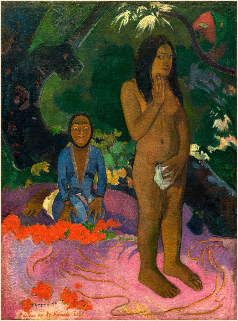 Detail of Parau na te Varua ino, 1892 by Paul Gauguin