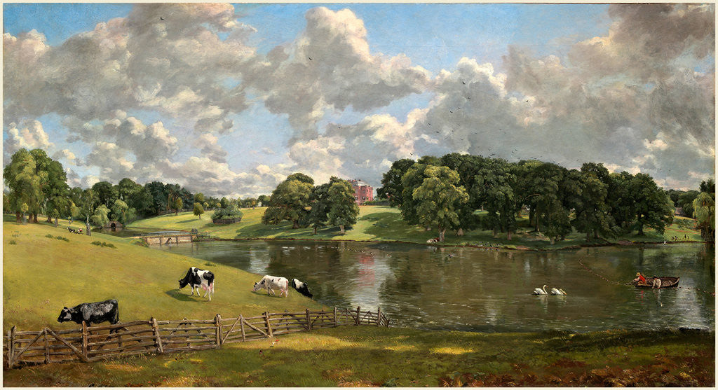 Detail of British, Wivenhoe Park, Essex, 1816 by John Constable