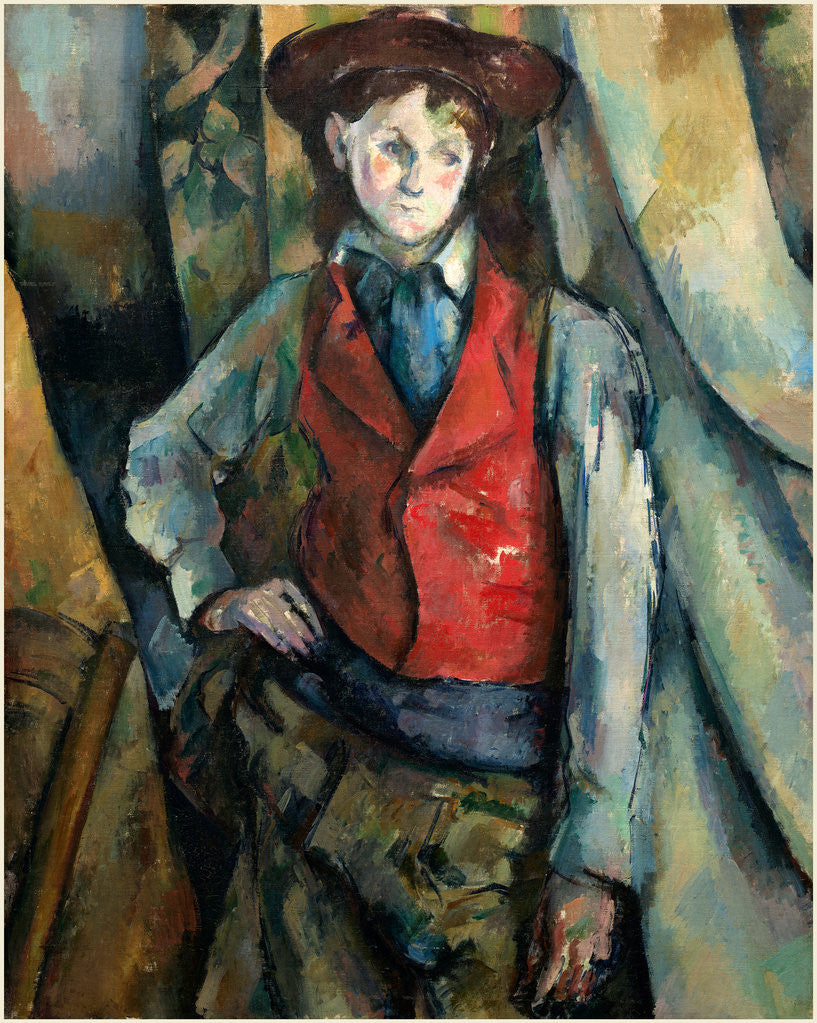 Detail of Boy in a Red Waistcoat by Paul Cézanne