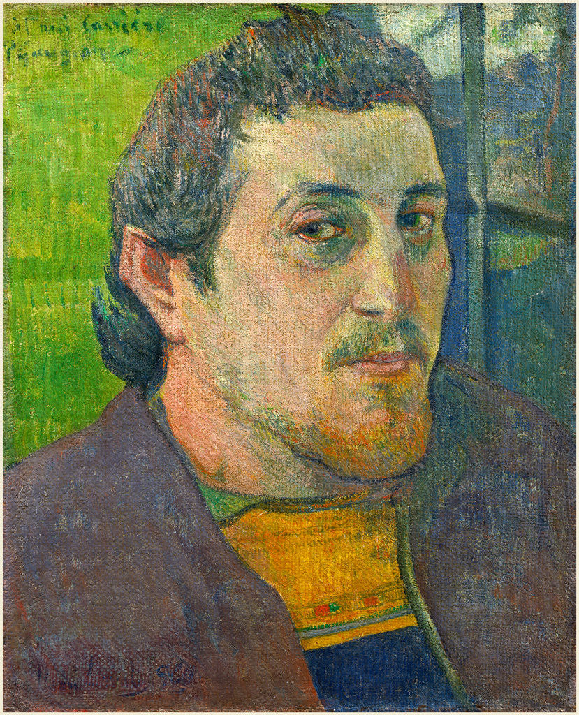 Detail of Self-Portrait Dedicated to Carrière, 1888 or 1889 by Paul Gauguin