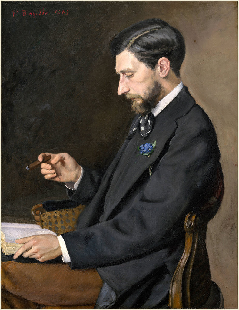 Detail of Edmond Maître, 1869 by Frédéric Bazille