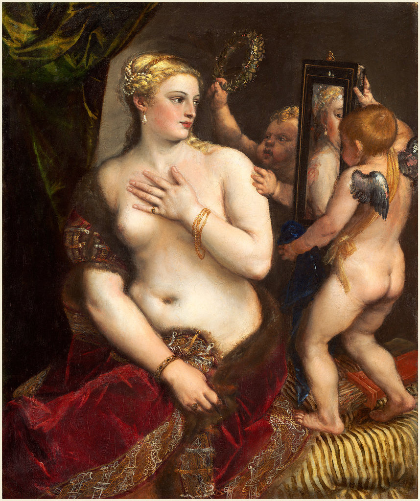 Detail of Italian, Venus with a Mirror, c. 1555 by Titian