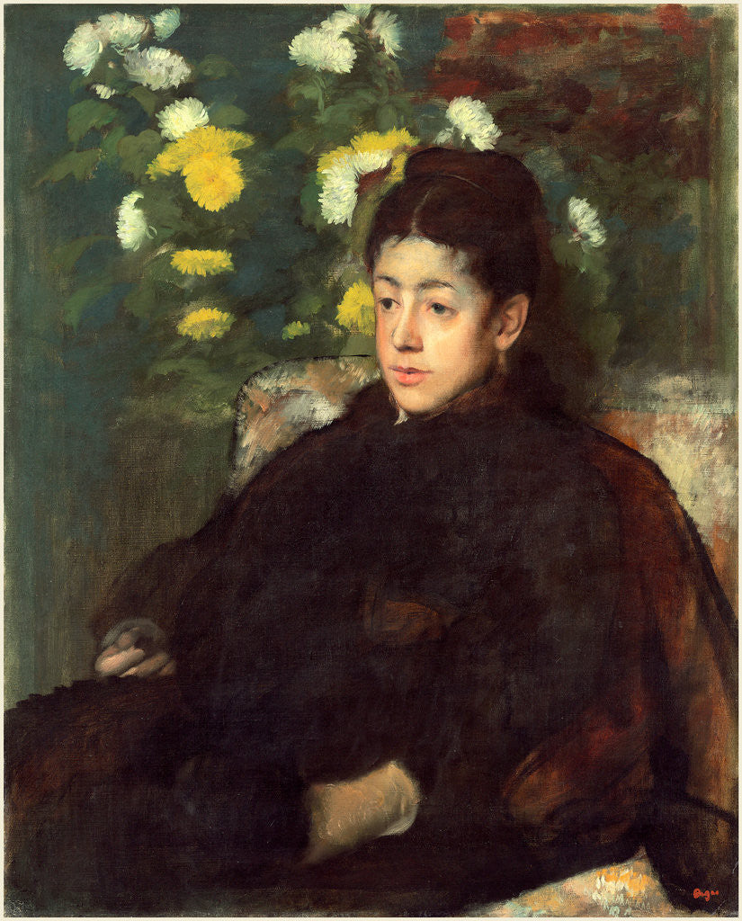 Detail of Mademoiselle Malo, c. 1877 by Edgar Degas