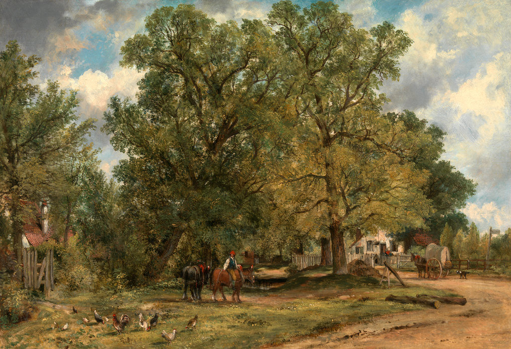 Detail of Landscape with Cottages by Frederick W. Watts