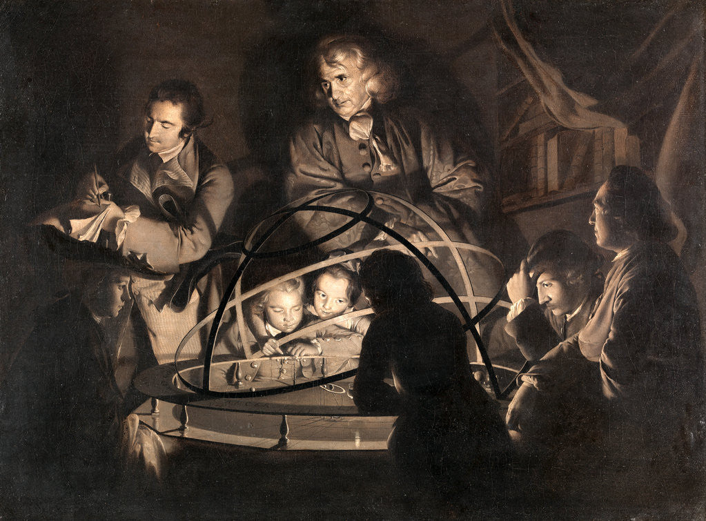 Detail of Philosopher Giving a Lecture on the Orrery by Joseph Wright of Derby