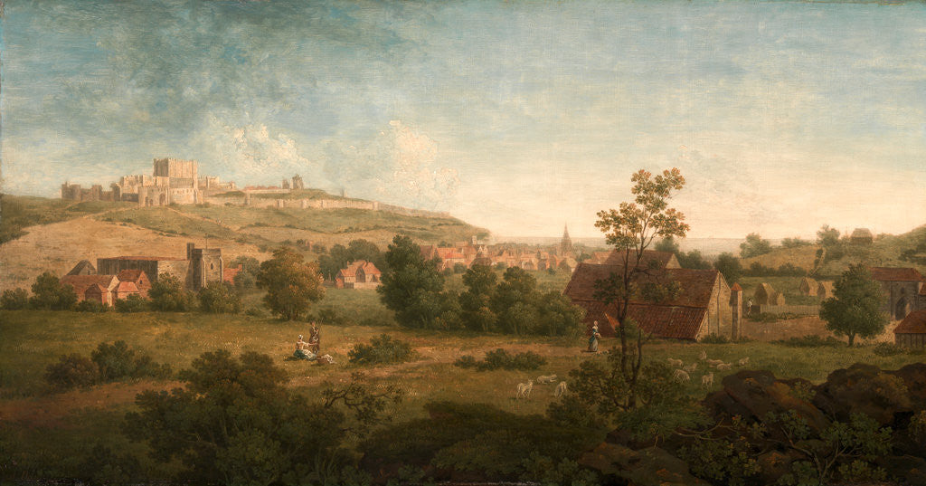 Detail of Landscape, with Dover Castle in the Distance A Distant View of Dover Castle by Arthur Nelson