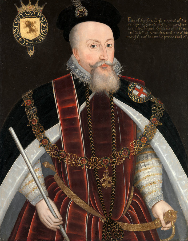 Detail of Robert Dudley, Earl of Leicester by Anonymous