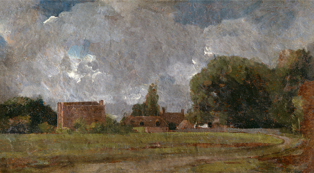 Detail of Golding Constable's House, East Bergholt: the Artist's birthplace Landscape with Village and Trees by John Constable