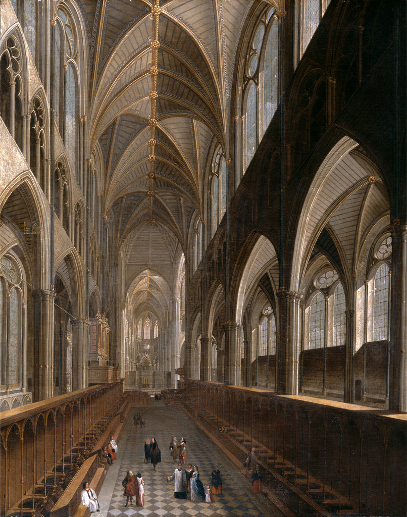 Detail of The Interior of Westminster Abbey, London by Anonymous