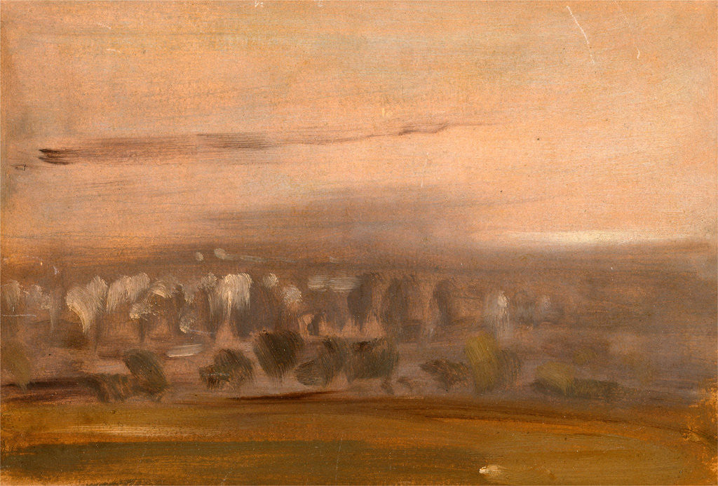 Detail of Landscape with Trees on a Slope by Anonymous