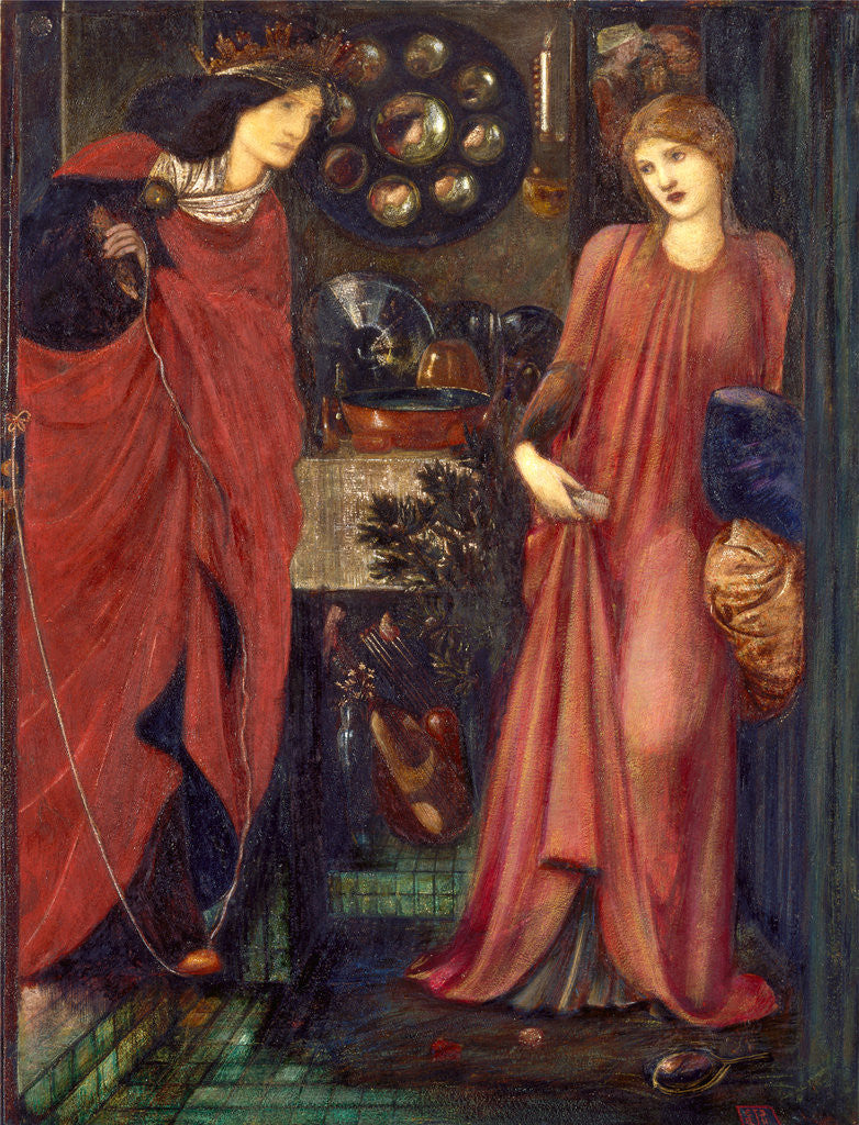 Detail of Fair Rosamund and Queen Eleanor by Edward Burne-Jones