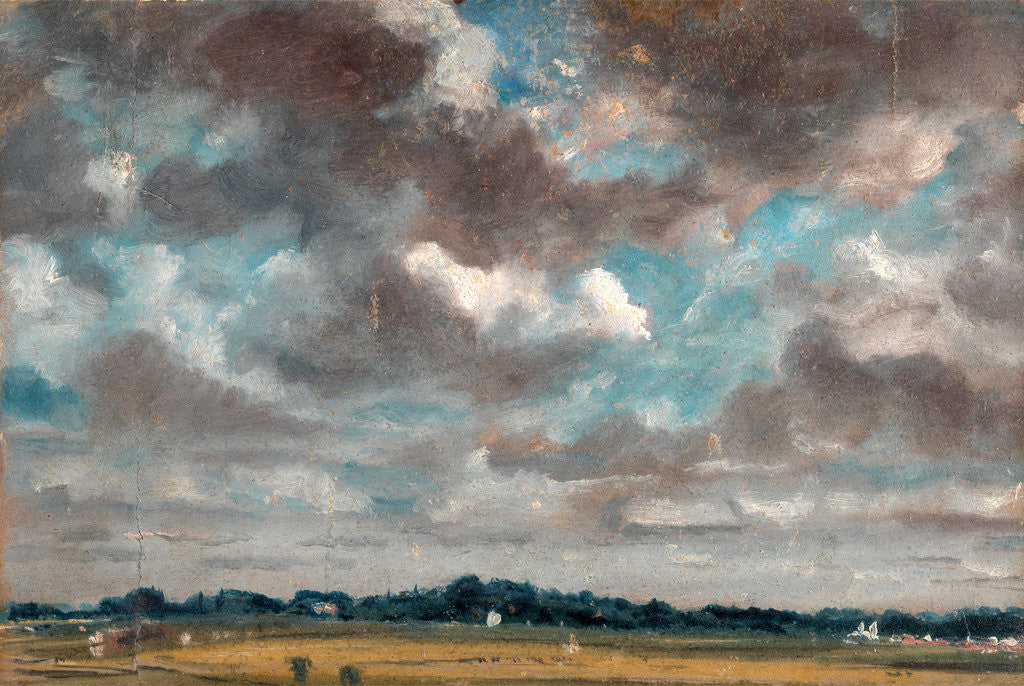 Detail of Extensive Landscape with Grey Clouds by John Constable