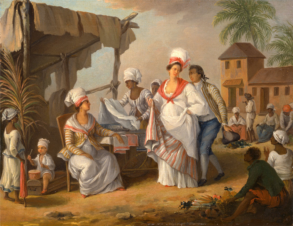 Detail of Market Day, Roseau, Dominica Linen Market, Dominica by Agostino Brunias