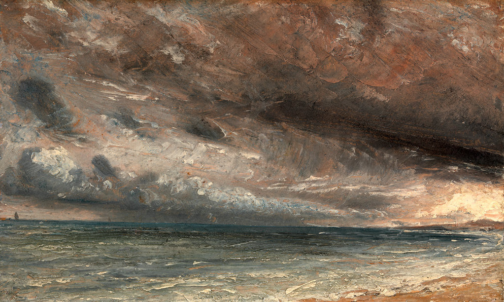 Detail of Stormy Sea, Brighton by John Constable