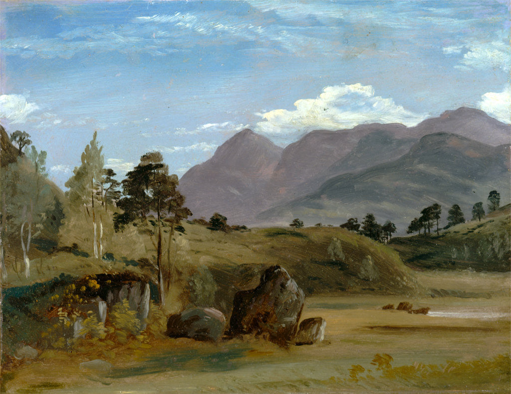 Detail of Mountain Landscape, possibly in the Lake District by Lionel Constable