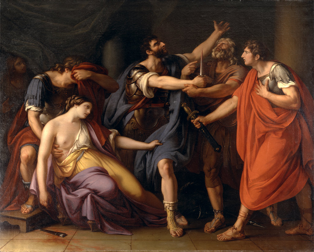 Detail of The Death of Lucretia The Oath of Brutus by Gavin Hamilton