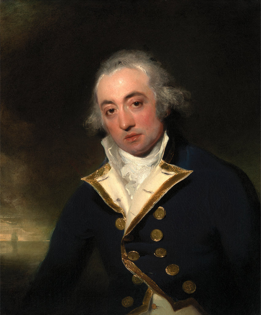 Detail of Admiral John Markham by Sir Thomas Lawrence