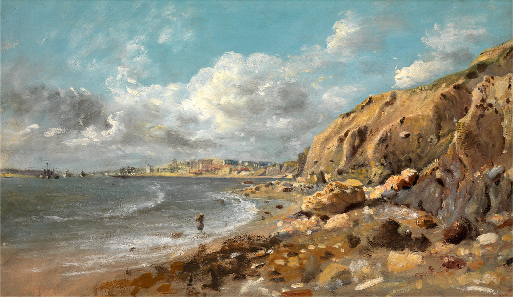 Detail of Coast Scene at Cullercoats near Whitley Bay by John Linnell