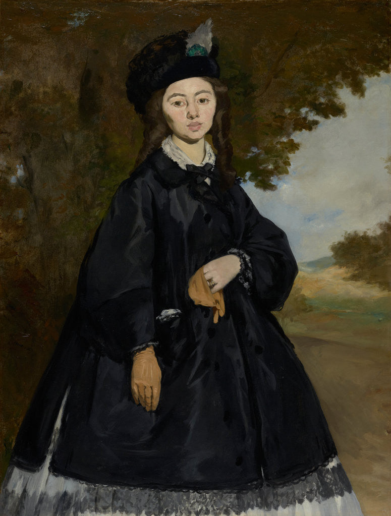 Detail of Portrait of Madame Brunet by Édouard Manet