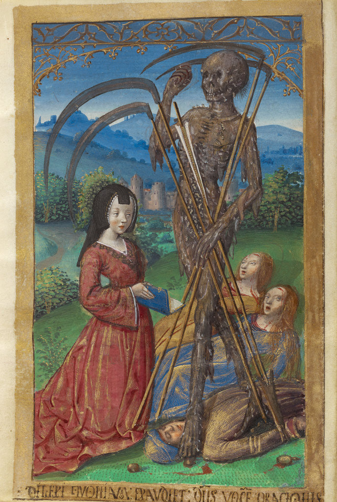 Detail of Denise Poncher before a Vision of Death by Master of the Chronique scandaleuse