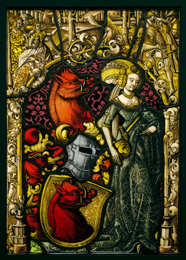 Detail of Heraldic Panel with the Arms of the Eberler Family by Anonymous