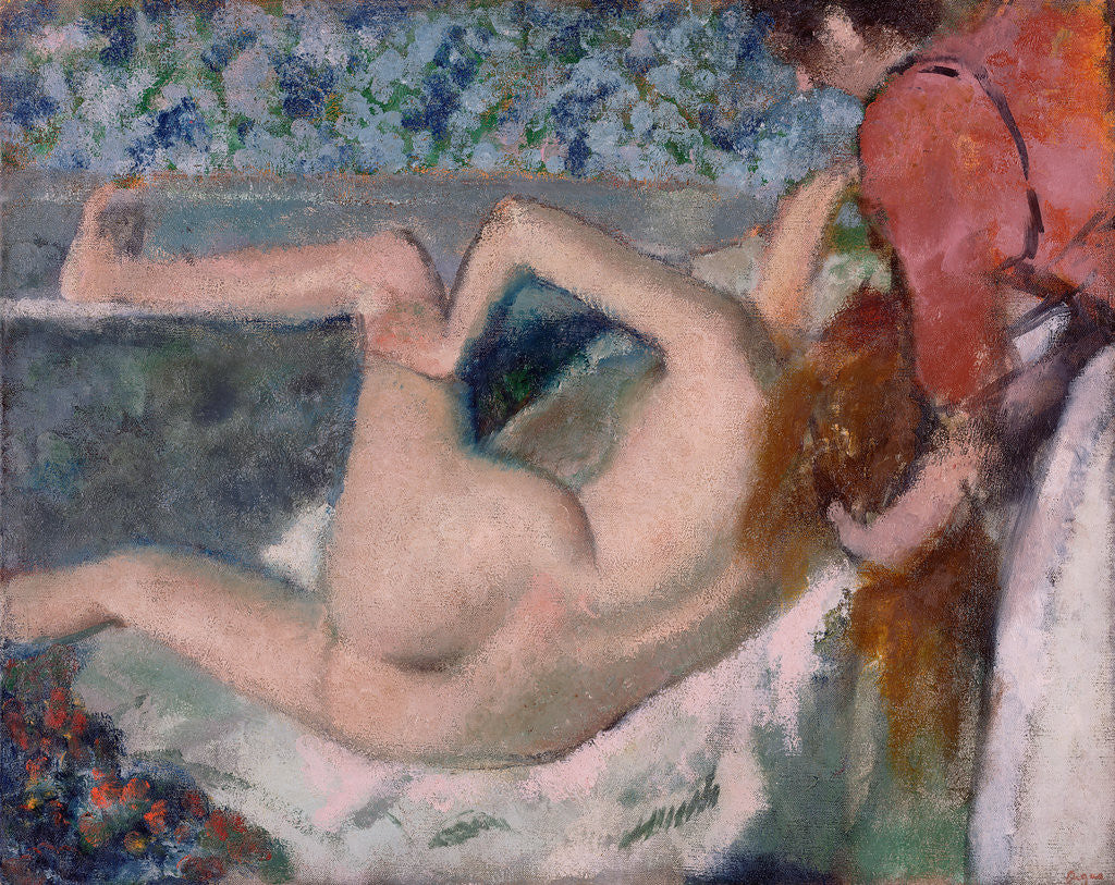 Detail of After the Bath by Edgar Degas