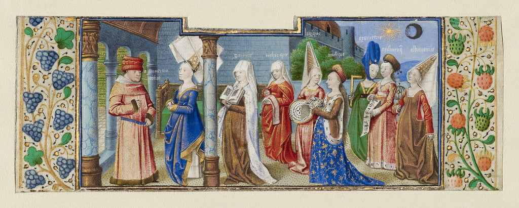 Detail of Philosophy Presenting the Seven Liberal Arts to Boethius by Coëtivy Master