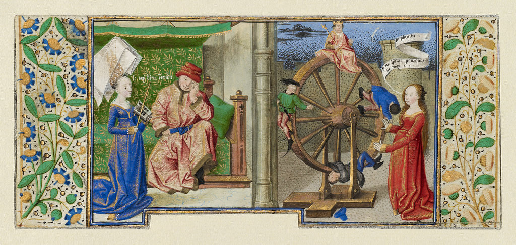 Detail of Philosophy Consoling Boethius and Fortune Turning the Wheel by Coëtivy Master