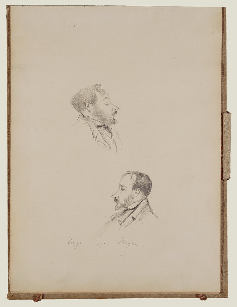 Detail of Degas and Other Sketches by Edgar Degas