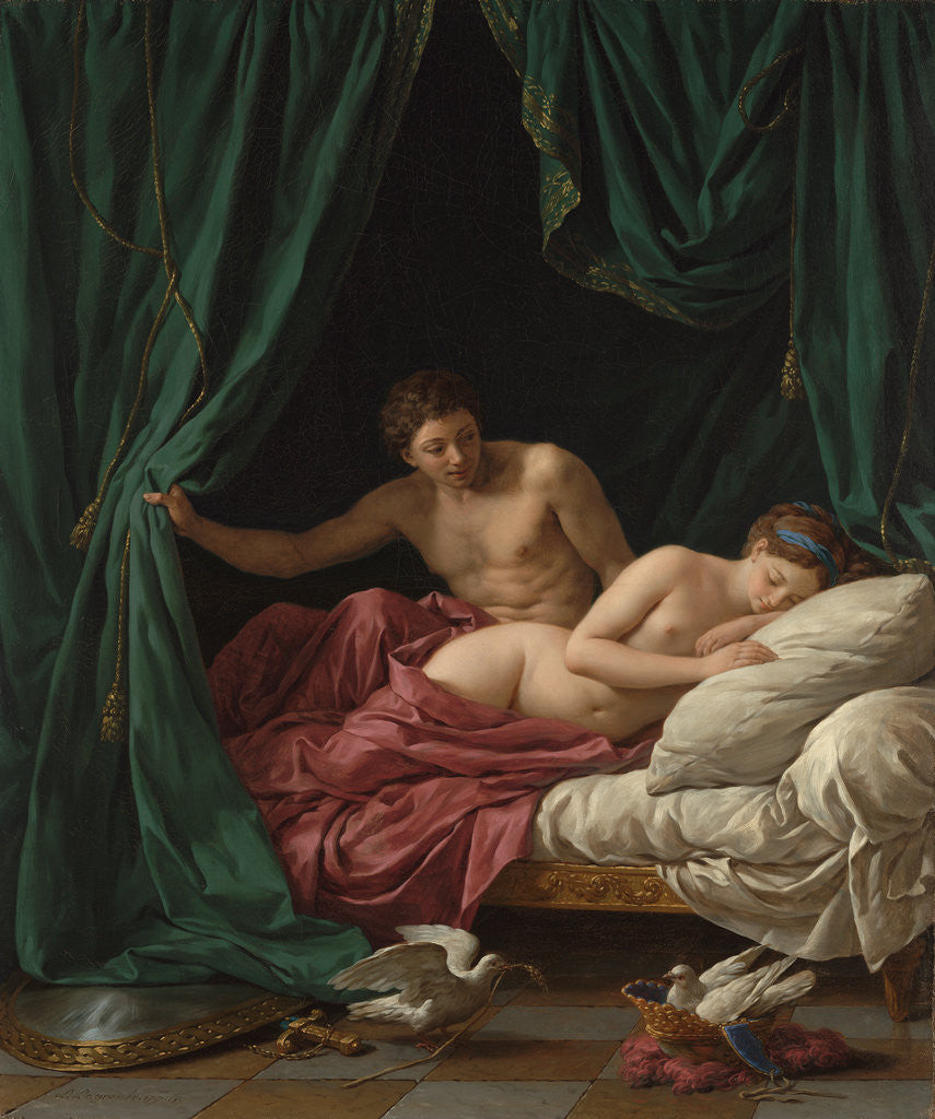 Detail of Mars and Venus, Allegory of Peace by Louis Jean François Lagrenée