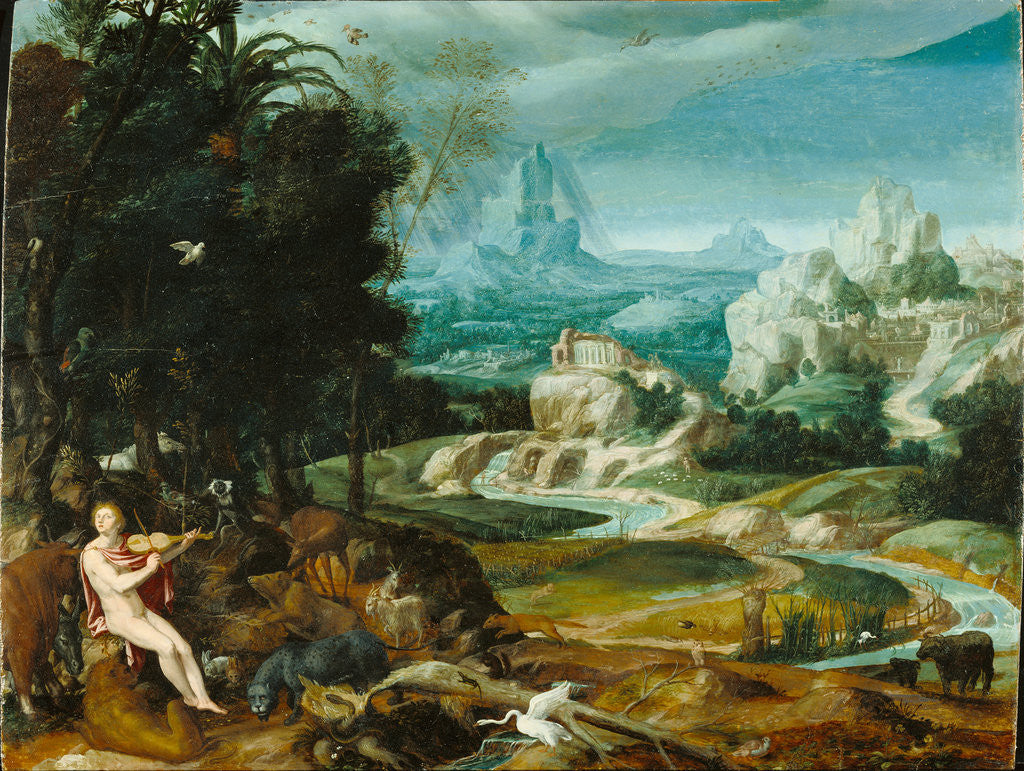 Detail of Landscape with Orpheus by Anonymous