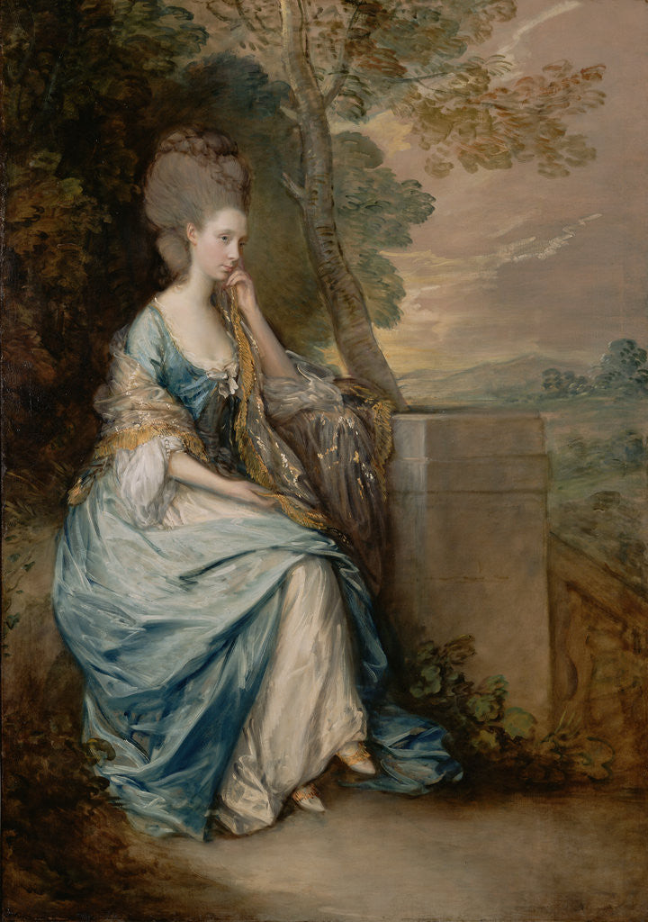 Detail of Portrait of Anne, Countess of Chesterfield by Thomas Gainsborough