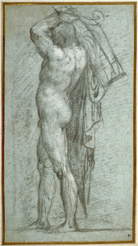 Detail of Nude Man Carrying a Rudder on His Shoulder by Titian