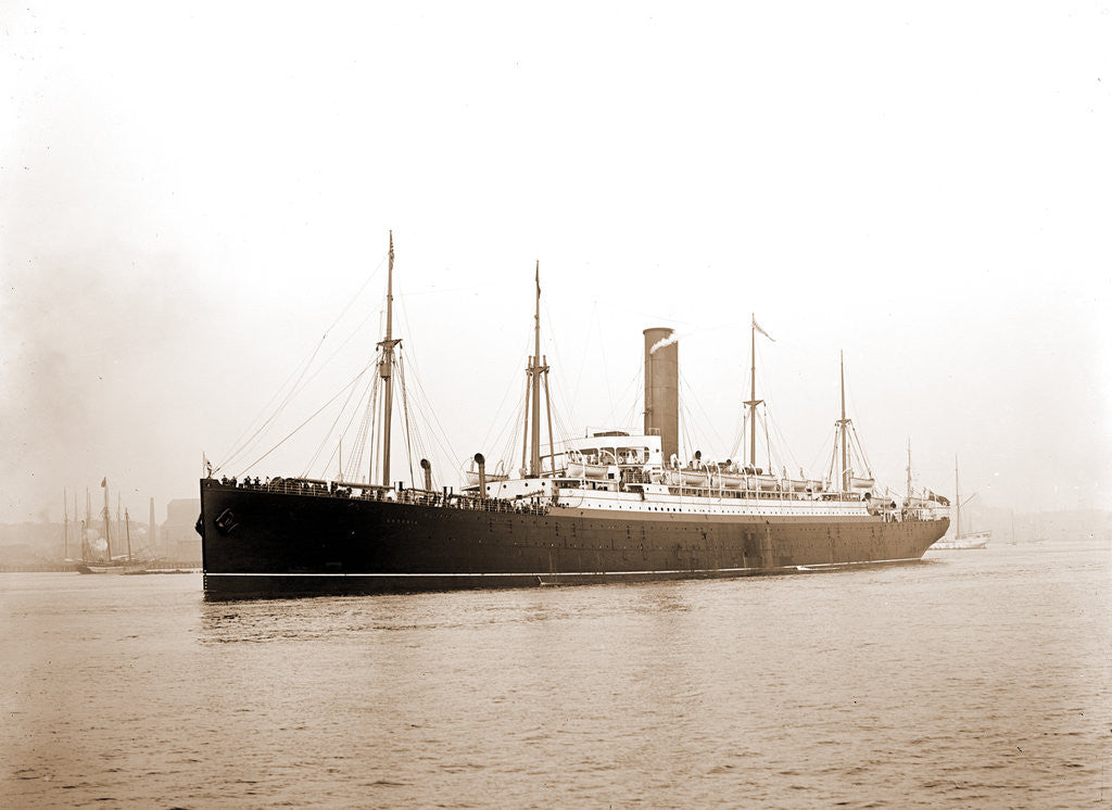 Detail of Saxonia, Cunard Line, Saxonia (Steamship), 1900 by Anonymous