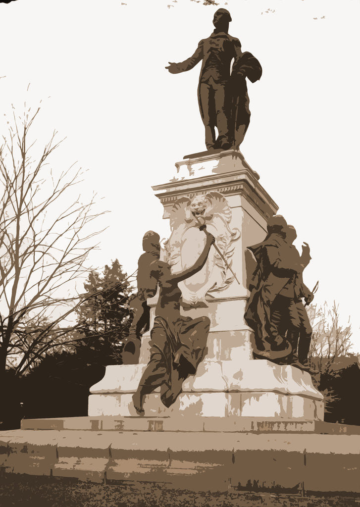 Detail of Lafayette statue, Lafayette Square by Anonymous