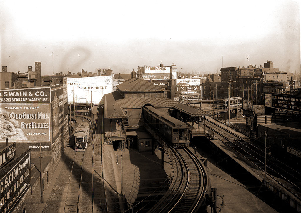 Detail of Dudley Street Station, Boston "L" Ry by Anonymous