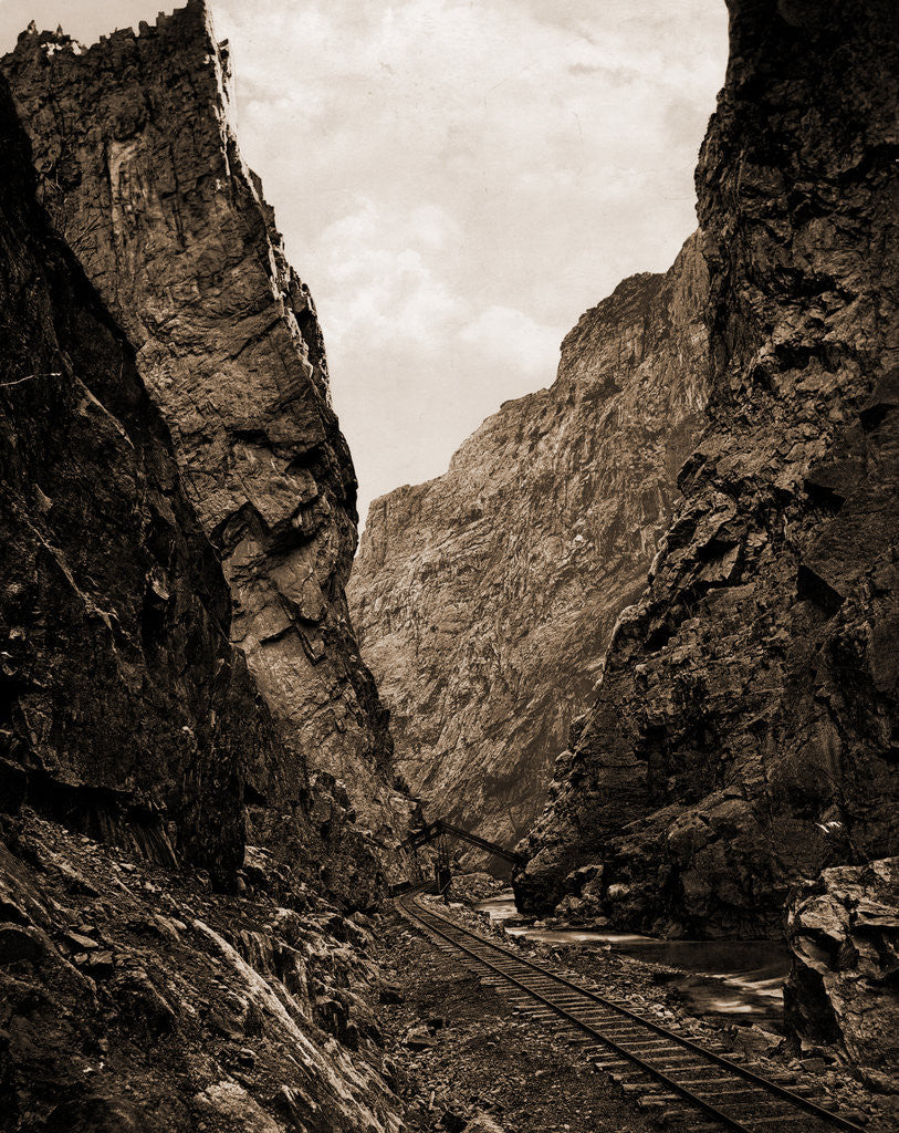 Detail of Royal Gorge, Canyon of the Arkansas, Colorado by William Henry Jackson