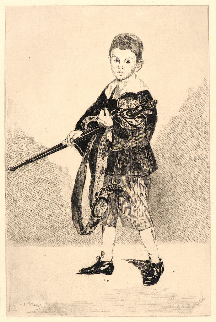 Detail of Child with a Sword Turned to the Left (L'Enfant a l'Épée tournée à gauche), 1862 by Édouard Manet