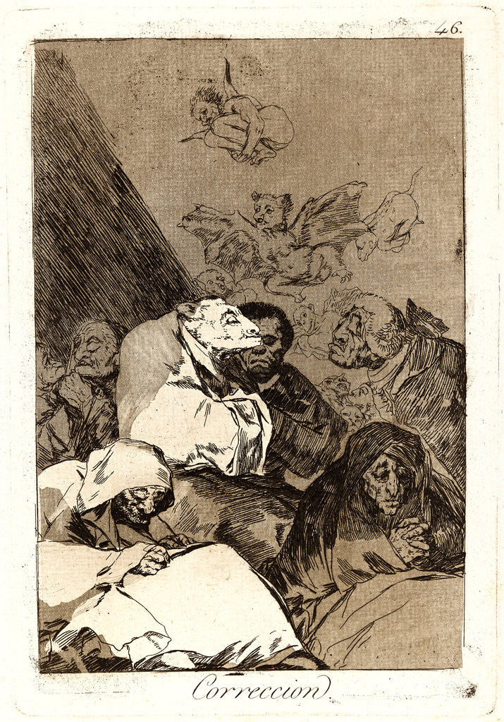 Detail of Correccion. (Correction.), 1796-1797 by Francisco de Goya