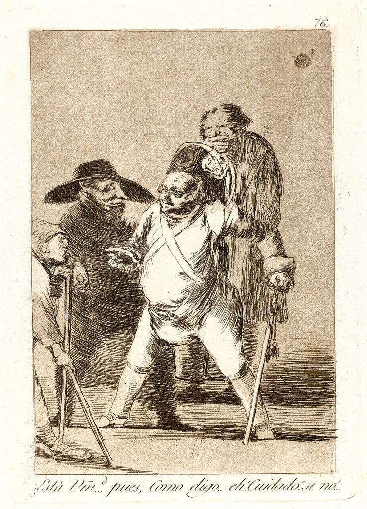 Detail of ¿Está Umd. ...pues, Como digo...eh! Cuidado! si no! (You understand?...well, as I say...eh! Look out! otherwise...), 1796-1797 by Francisco de Goya