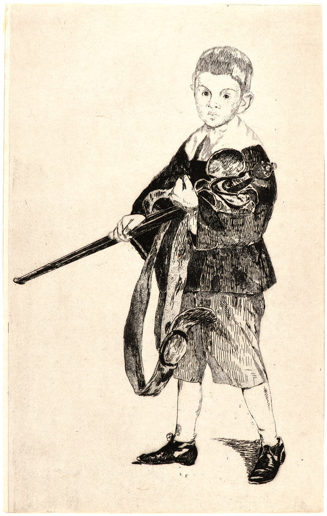 Detail of Child with a Sword Turned to the Left (L'Enfant a l'Épée tournée à gauche), 1861 by Édouard Manet