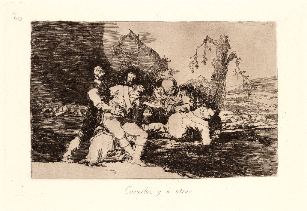 Detail of Get Them Well, and On to the Next (Curarlos, y á Otra) by Francisco de Goya