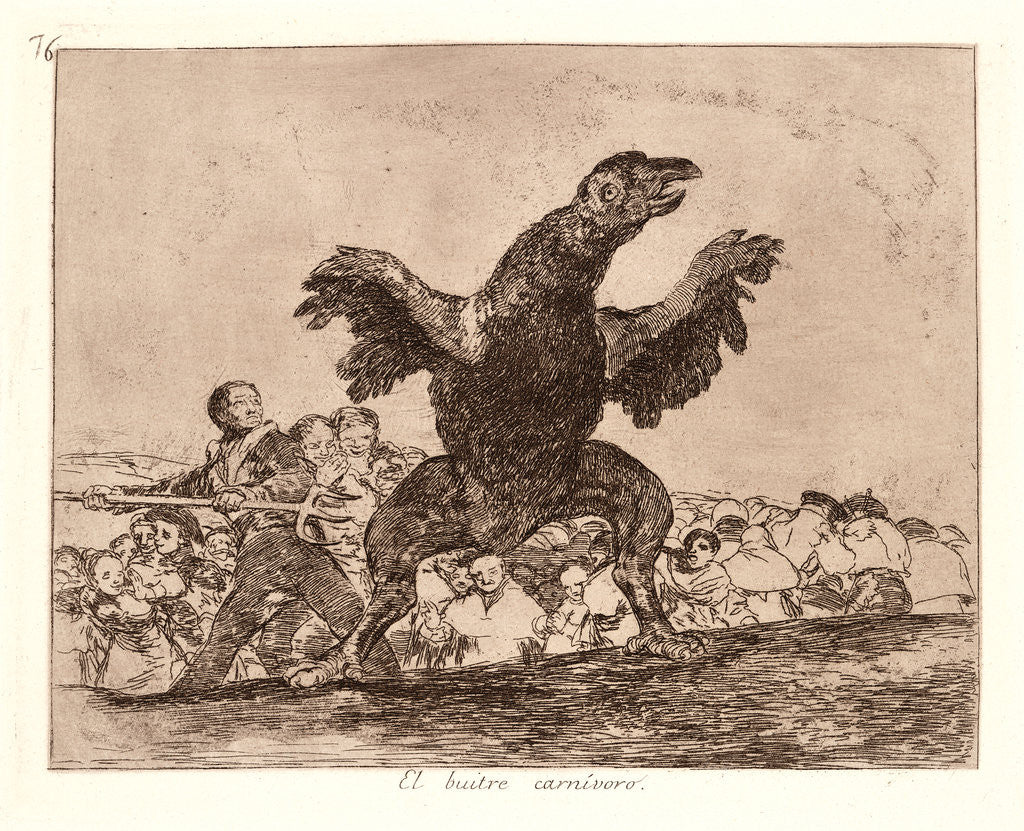 Detail of The Carnivorous Vulture (El Buitre Carnívoro) by Francisco de Goya