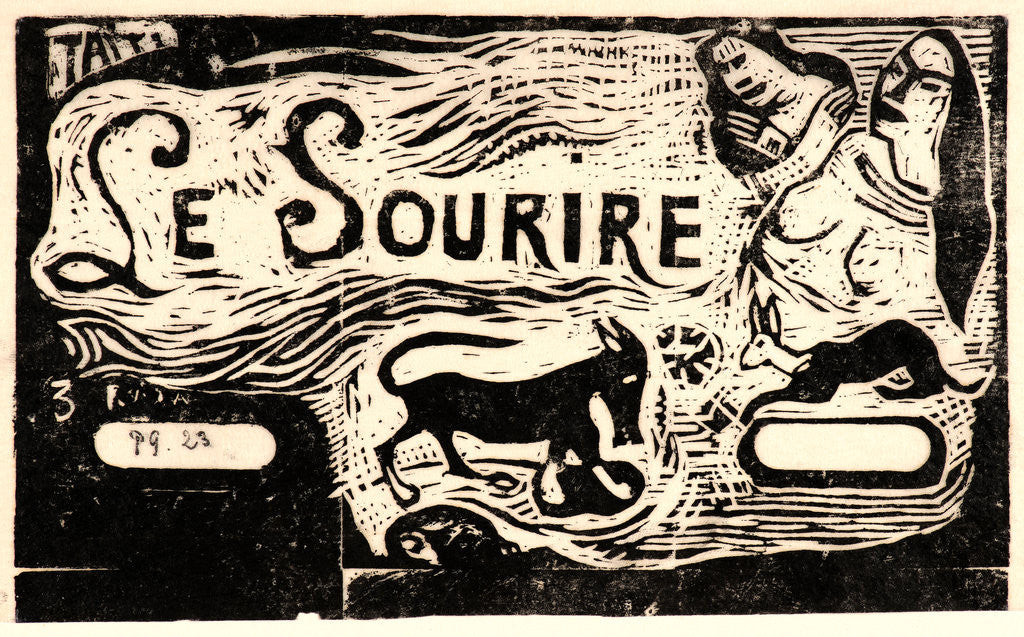 Detail of Titre pour Le Sourire, ca. 1900 by Paul Gauguin