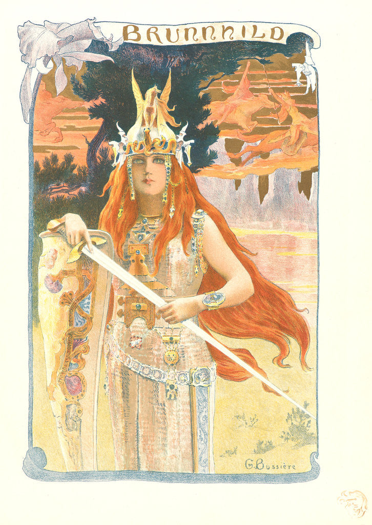 Detail of Brunhilde (Brunnhild), ca. 1898 by Gaston Bussière