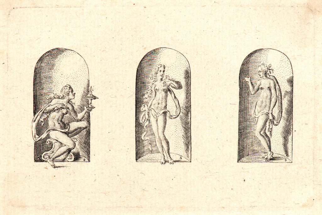 Detail of Several Gods of Classical Antiquity (Plusieurs Divinités de l'Antiquiteé Paienne), plate 6, 1578 by Etienne Delaune