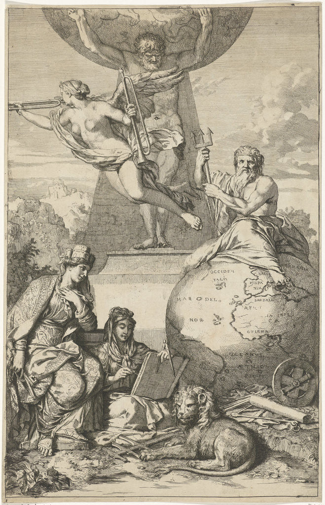 Detail of Atlas carrying the world on his shoulders by Gerard de Lairesse